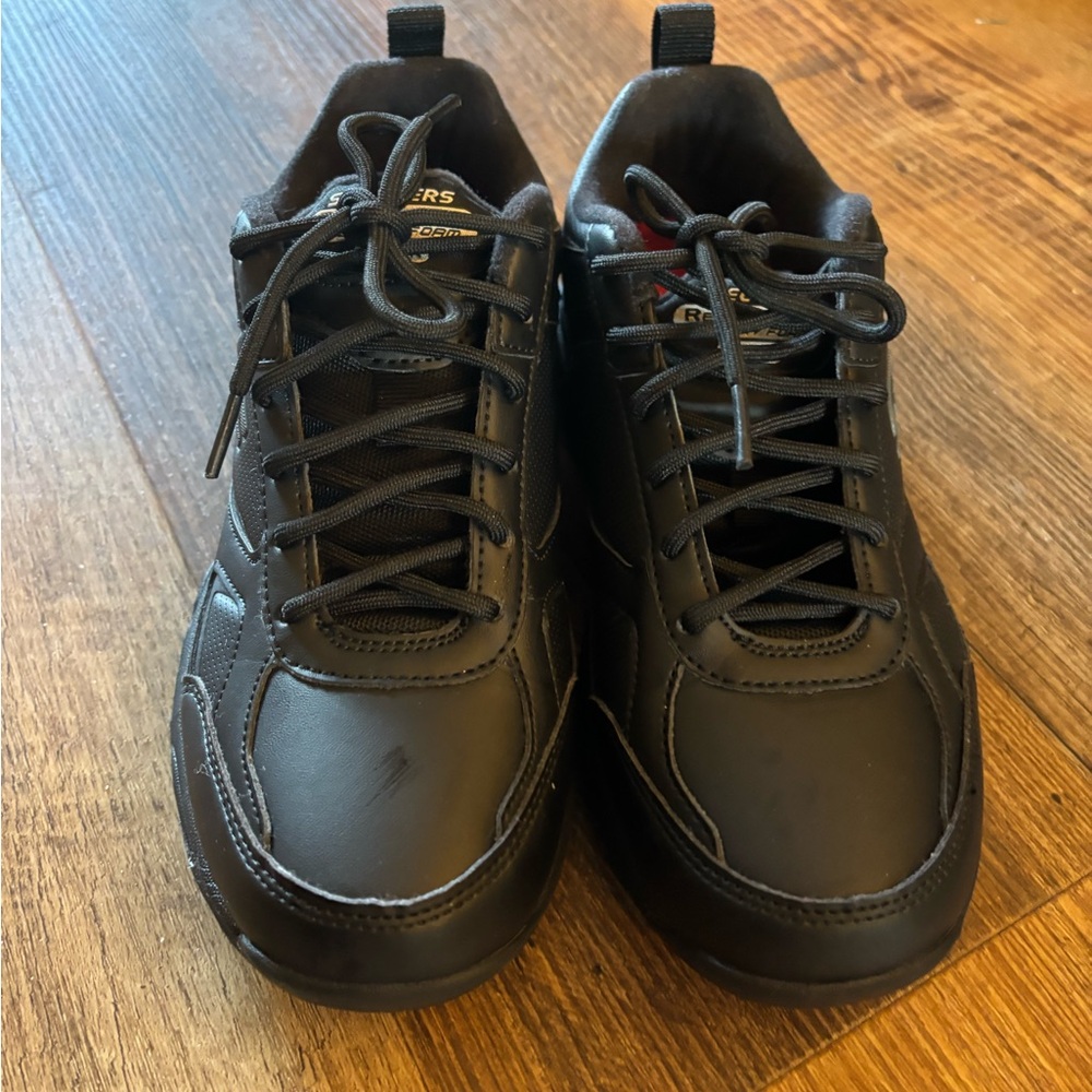 Skechers Black Slip Resistant Memory Foam Work Sneakers worn once SZ 6 - Picture 4 of 6
